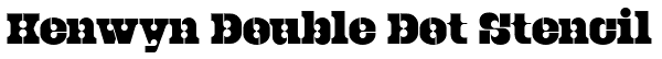 Kenwyn Double Dot Stencil Font