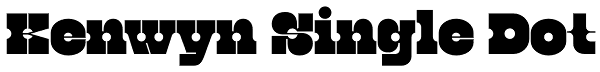 Kenwyn Single Dot Font