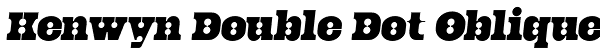 Kenwyn Double Dot Oblique Font