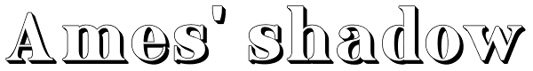 Ames' shadow Font