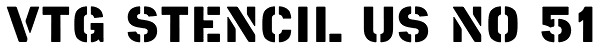 Vtg Stencil US No 51 Font