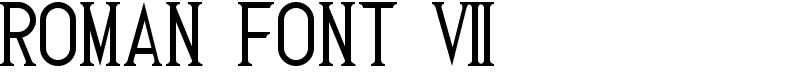 Roman Font 7 Font