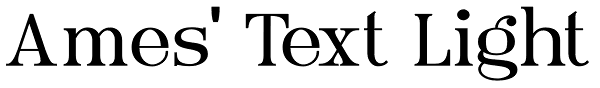 Ames' Text Light Font