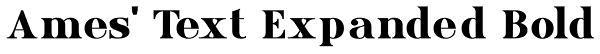 Ames' Text Expanded Bold Font