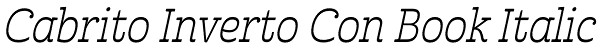 Cabrito Inverto Con Book Italic Font