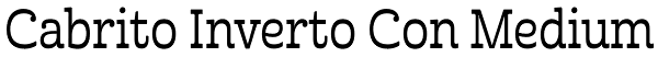 Cabrito Inverto Con Medium Font