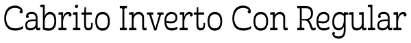 Cabrito Inverto Con Regular Font