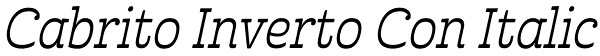 Cabrito Inverto Con Italic Font