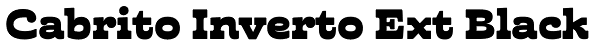 Cabrito Inverto Ext Black Font