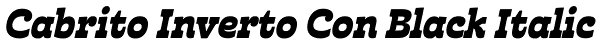Cabrito Inverto Con Black Italic Font