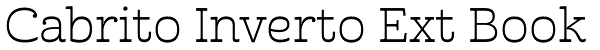 Cabrito Inverto Ext Book Font