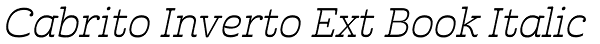 Cabrito Inverto Ext Book Italic Font