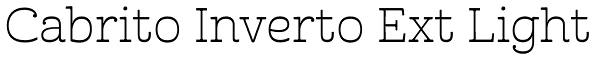 Cabrito Inverto Ext Light Font