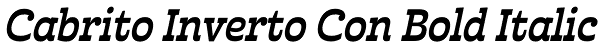 Cabrito Inverto Con Bold Italic Font