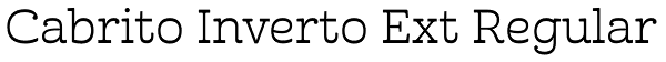 Cabrito Inverto Ext Regular Font