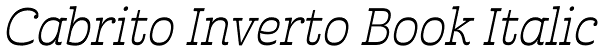 Cabrito Inverto Book Italic Font