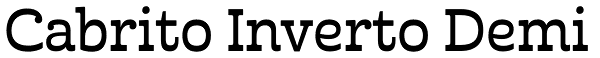 Cabrito Inverto Demi Font