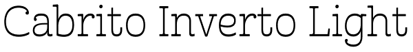 Cabrito Inverto Light Font