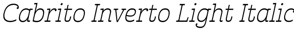 Cabrito Inverto Light Italic Font