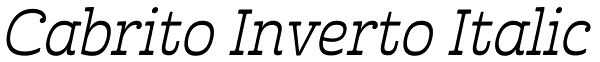 Cabrito Inverto Italic Font