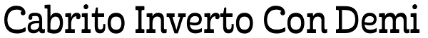 Cabrito Inverto Con Demi Font