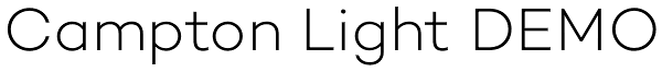 Campton Light DEMO Font