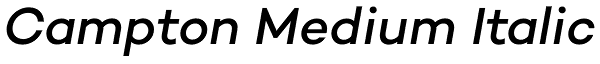 Campton Medium Italic Font