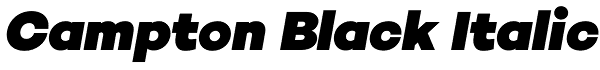 Campton Black Italic Font