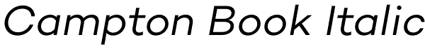 Campton Book Italic Font