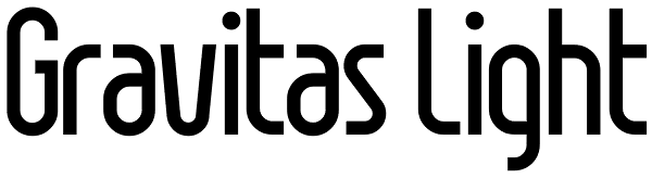 Gravitas Light Font