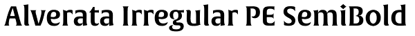 Alverata Irregular PE SemiBold Font