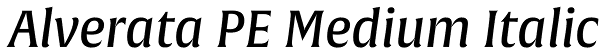 Alverata PE Medium Italic Font