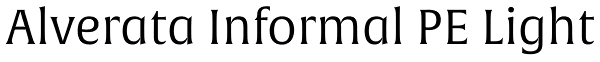 Alverata Informal PE Light Font