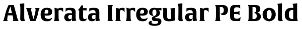 Alverata Irregular PE Bold Font