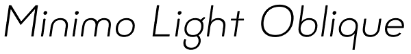 Minimo Light Oblique Font