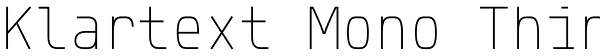 Klartext Mono Thin Font