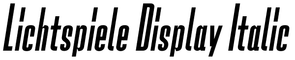 Lichtspiele Display Italic Font