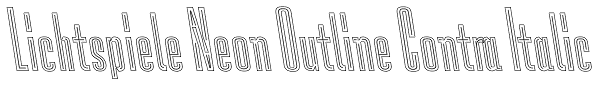 Lichtspiele Neon Outline Contra Italic Font