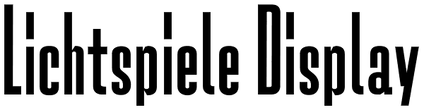 Lichtspiele Display Font