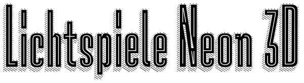 Lichtspiele Neon 3D Font