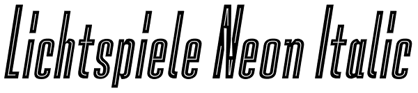 Lichtspiele Neon Italic Font