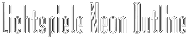 Lichtspiele Neon Outline Font