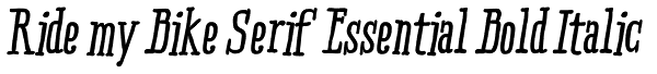 Ride my Bike Serif Essential Bold Italic Font