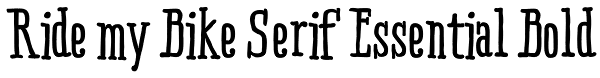 Ride my Bike Serif Essential Bold Font