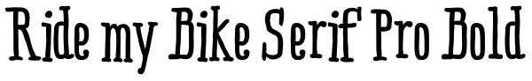 Ride my Bike Serif Pro Bold Font