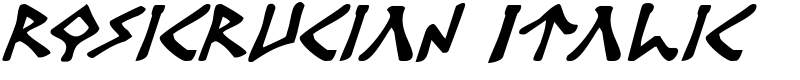 Rosicrucian Italic Font