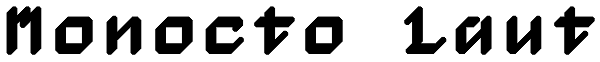 Monocto Laut Font