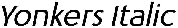 Yonkers Italic Font