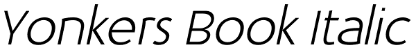 Yonkers Book Italic Font