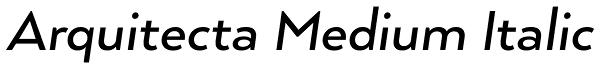 Arquitecta Medium Italic Font